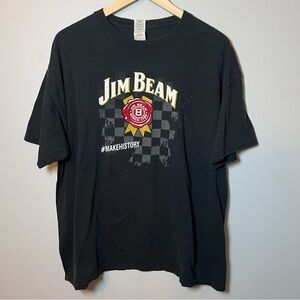Jim Beam Bourbon Whiskey T-Shirt Men’s XL Black Short Sleeve Graphic Logo Tee